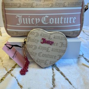 Bundle - Juicy Couture Fashionista Shoulder Bag in Sandstone Pink and wallet.